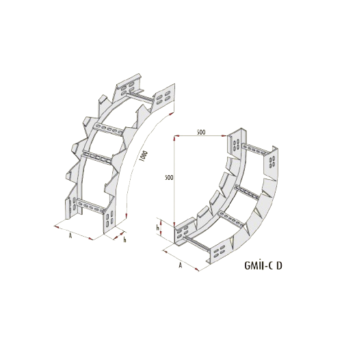 Gersan | Inside and Outside Vertical Bends Element (h=100mm)