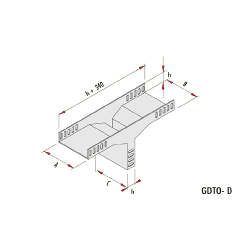 Gersan | Vertical “T” Joint – Centered (h = 40 mm)